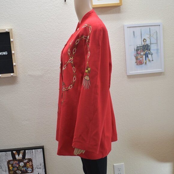 Anne French Couture Wool Embroidered/beade… - Picture 5 of 10